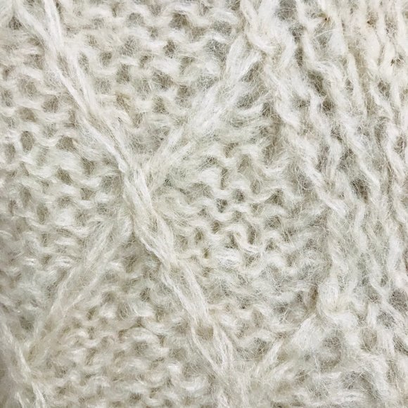 Vtg Tan/Cream Wool Blend Franzini Knit Cardigan - Picture 3 of 4